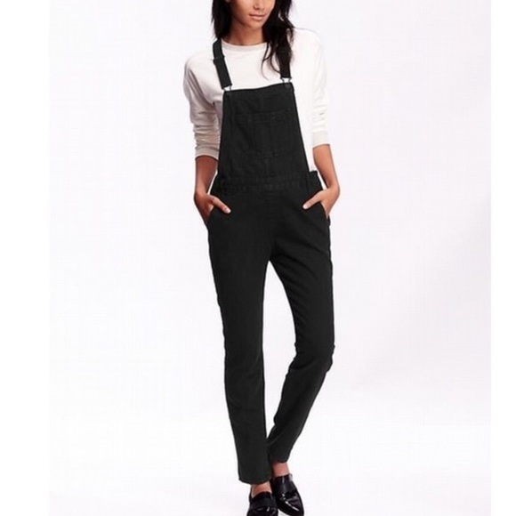 Old Navy Denim - Old Navy Straight Leg Overalls Black